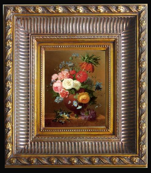 framed  unknow artist Floral, beautiful classical still life of flowers.089, Ta024-3